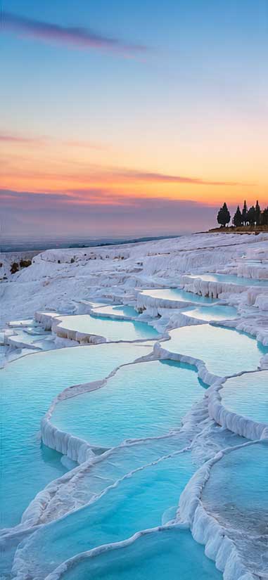 Terrazas naturales de Pamukkale en Turquía
